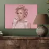 Vrouw - Roze - Parelketting - Krulspelden PET vilt klein -sfeer2