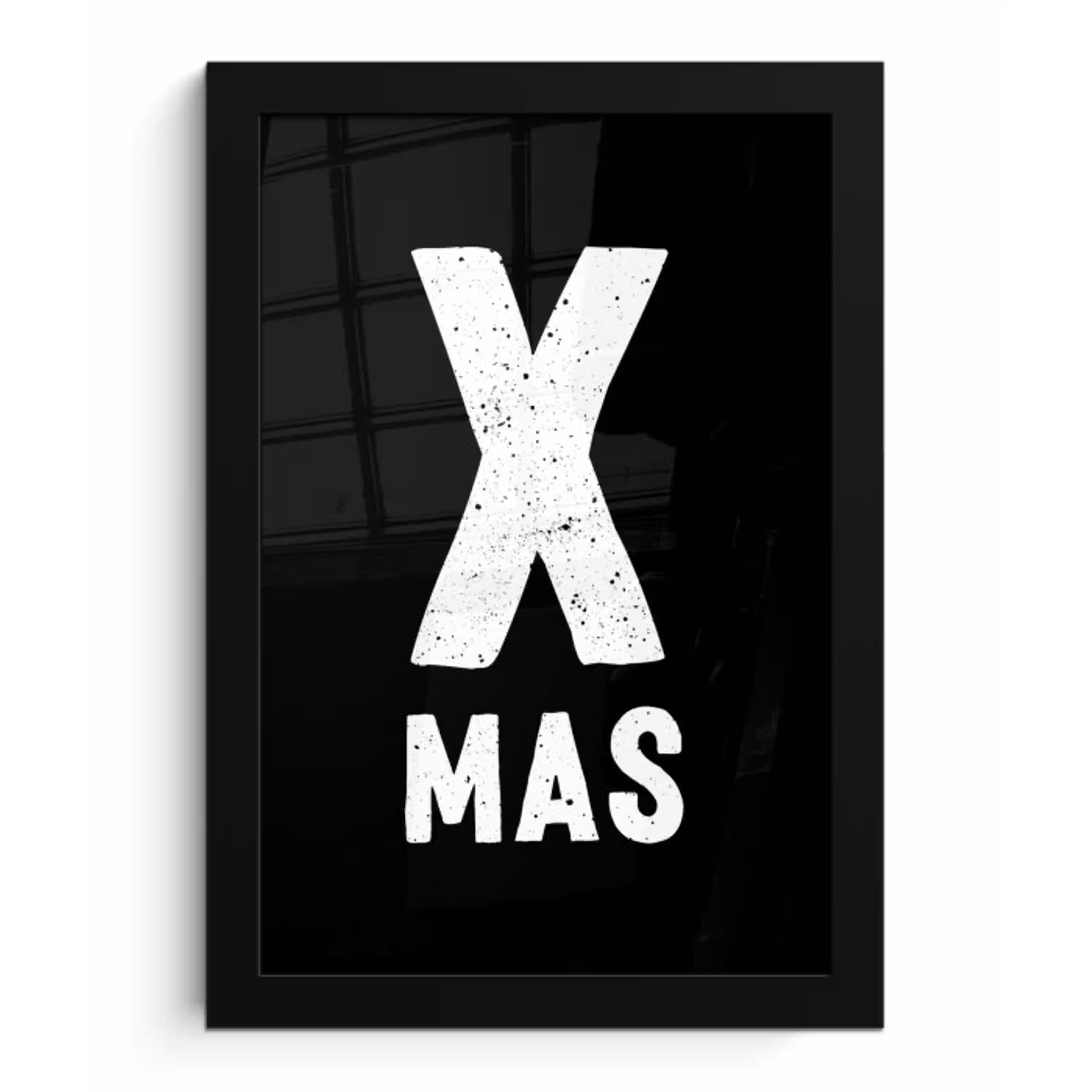 Xmas - Kerst - Zwart - Vintage - Quotes fotolijst zwart zonder passe partout klein -3d