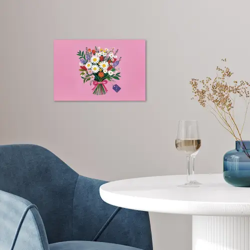 Bloemen - Quote - Kaartje - Kleurrijk poster papier klein -sfeer3