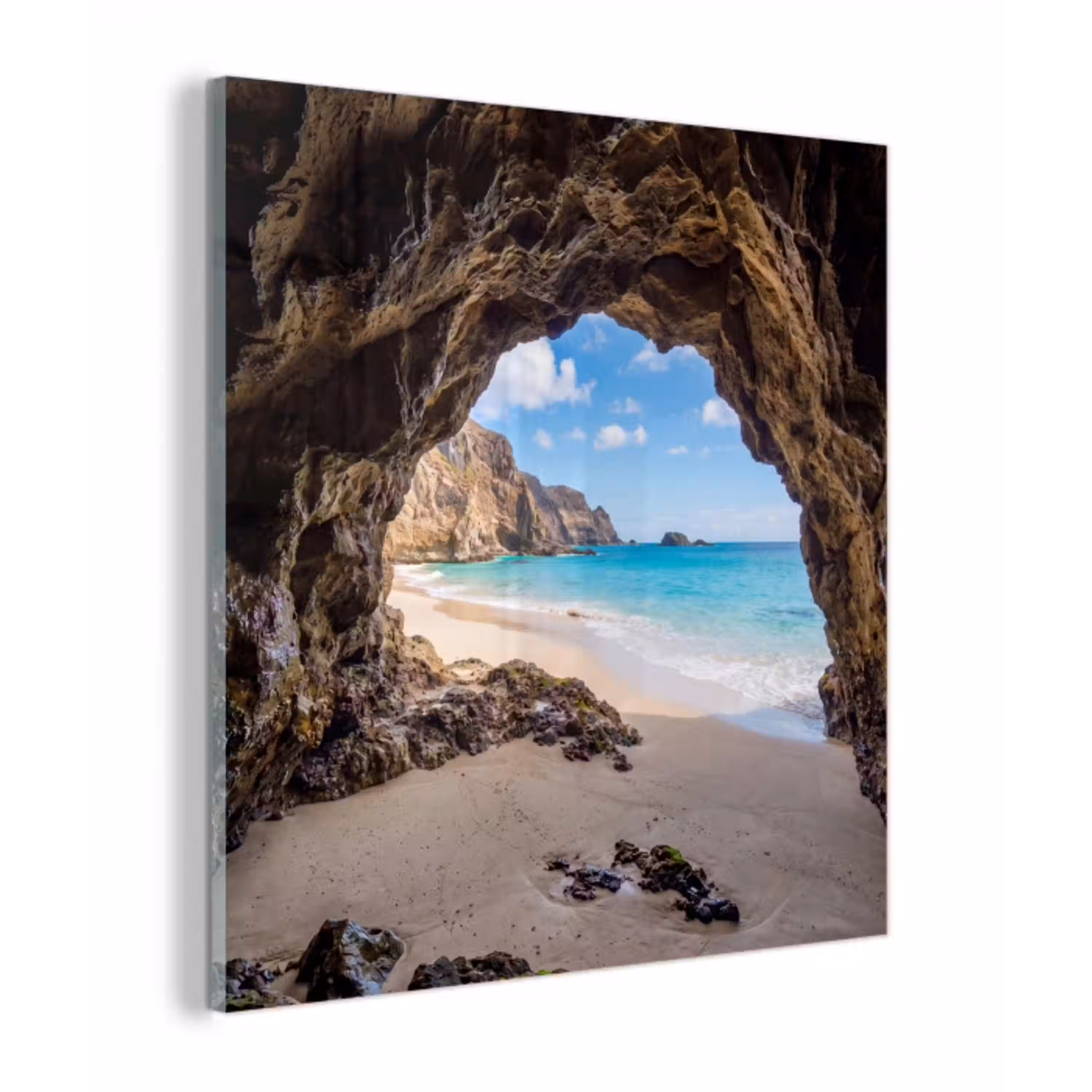 Grot - Strand - Zee - Blauw plexiglas 5mm klein -z3d