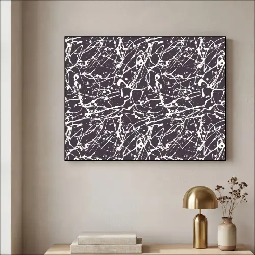 Spat - Waterverf - Wit Textielframe zwart klein 947 -sfeer2