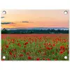 Klaprozen - Landschap - Rood - Bloemen tuinposter los doek klein -3d