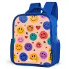 Vrolijk Smiley-patroon Kinderrugzak - Blauw middel -schuin