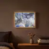 Marmer - Goud - Abstract - Blauw Light Box met batterij (Wandlamp) middel -sfeer4
