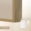 Vos - Gele bloemen - Minimalistisch Light Box met batterij (Wandlamp kind) middel -USP_websiteoplaadbaarNL