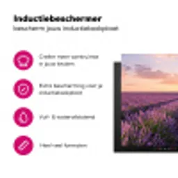 Landschap - Lavendelveld - Paars Inductie beschermer vinyl 3mm klein -wsfeer2_website