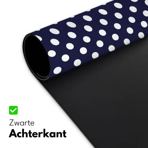 Oceaan - Stippen - Blauw - Wit Muismat XXL klein 681 -sfeer2