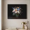 Pastel - Bloemen - Glazen - Vaas Textielframe zwart klein -sfeer2