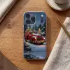 Kersttruck - Sneeuwbos - Rood Telefoonhoesje iPhone 17 Pro Max klein -sfeer1