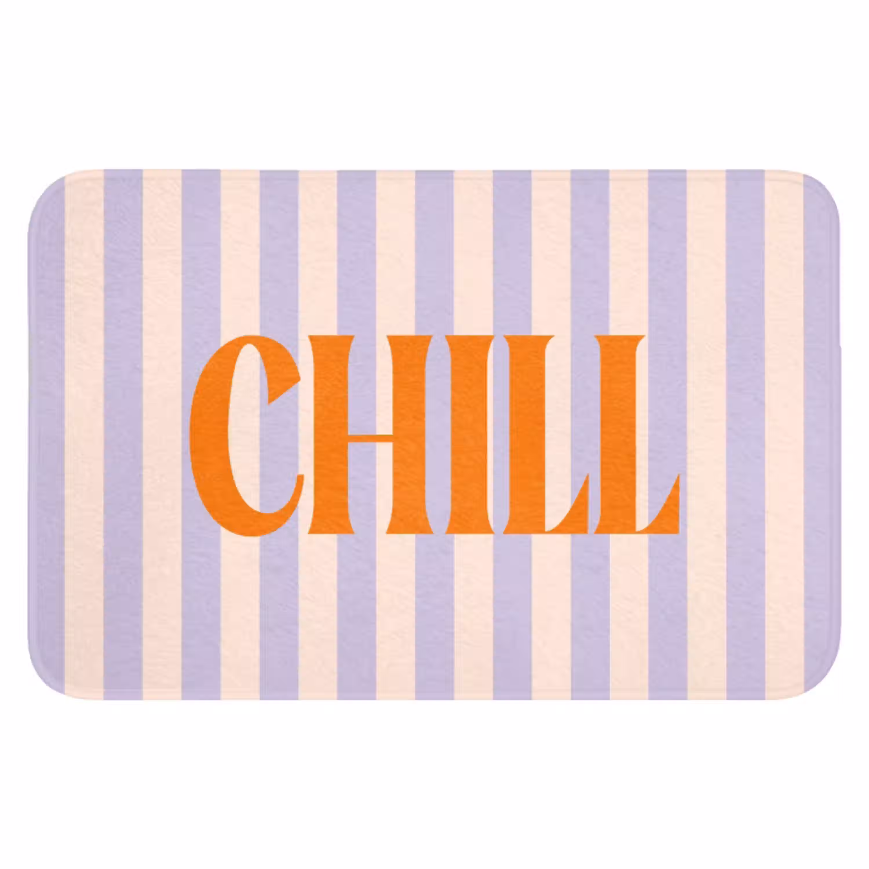 Lila - Oranje - Strepen - Chill WCmat klein -3d