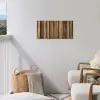 Hout - Planken - Natuurtinten tuinposter los doek klein -sfeer8