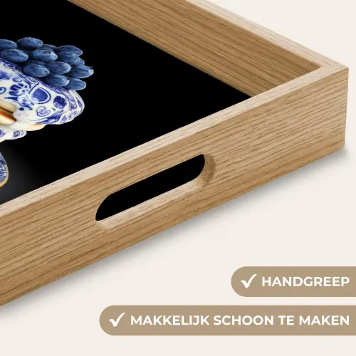 Pannenkoeken - Blauwe Bessen - Bord Dienblad Rechthoek middel -USP_HandgreepNL