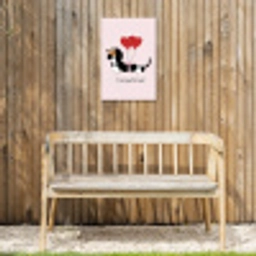 Hond - Teckel - Valentijn - Love Tuinposter op houten frame 2 cm dik klein -sfeer4