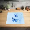 Vlinders - Sierlijk - Blauw Inductie beschermer vinyl 3mm middel -sfeer5