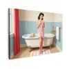 Badkamer - Vrouw - Roze canvas 2cm klein -z3d