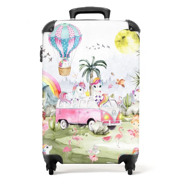 Eenhoorn safari Koffer - NBS - Handbagage middel -productfoto_recht