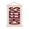Red - Cheers - Decoratie - Beige textielposter latten blank klein -3d