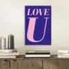 Love - Blauw - Valentijn aluminium wit klein -sfeer1