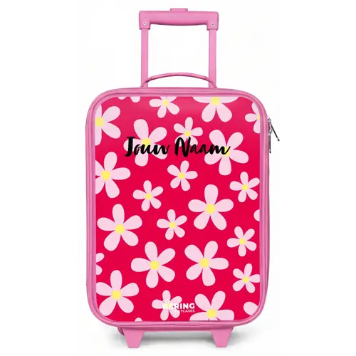 Madeliefjesmania hotpink Kinderkoffer - Roze klein -zz3dotto