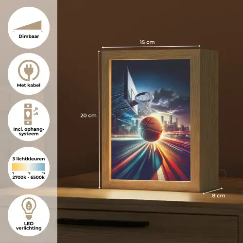Basketbal - Sport  - Basket - Stad Light Box met kabel klein -USP_NL