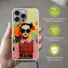 Meisje - Zonnebril - Kat - Retro Hoesje iPhone 16 Pro Max met koord klein -sfeer2_NL