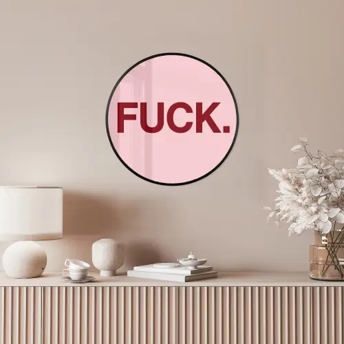 Statement - Krachtig - Roze Fotolijst rond zonder passe partout klein -sfeer3