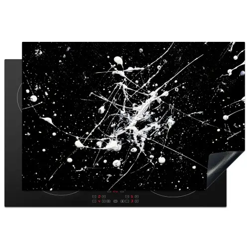 Verfspatten - Wit - Abstract - Explosie Inductie beschermer vinyl 3mm klein -3d