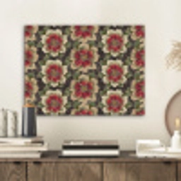 Bloemen - Klassiek - Patroon - Rood PET vilt klein 837 -sfeer1