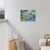 Berg - Skyline - Strand - Water tuinposter los doek klein -sfeer8