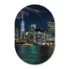 New York - Skyline - Sterrenhemel Wandcirkel Ovaal Forex klein -3d