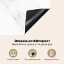 Elegantie van Wit Marmer Inductie beschermer vinyl 3mm middel -usfeer4_FR