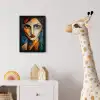 Portret - Abstract - Vormen fotolijst zwart zonder passe partout klein -usfeer4_kinderkamer