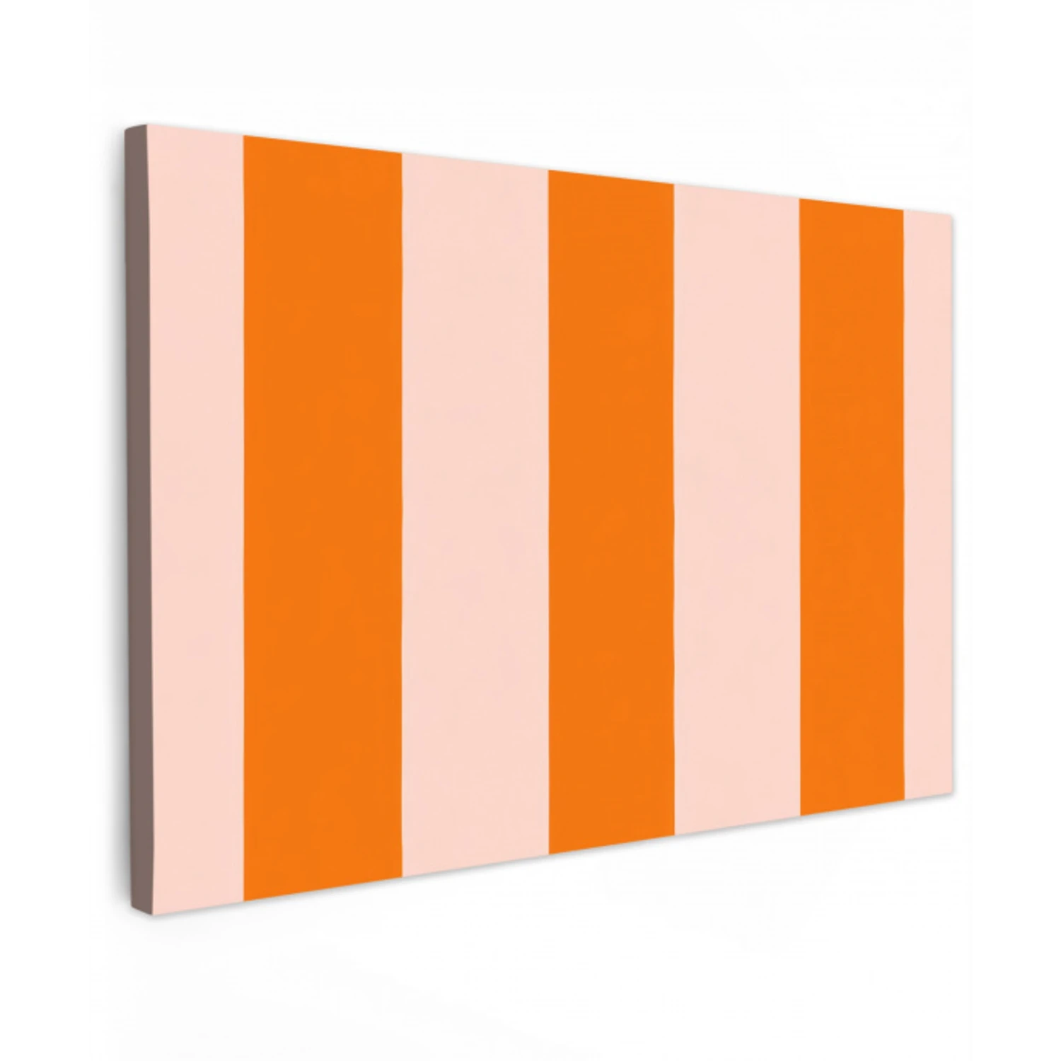 Strepen - Modern - Oranje Tuinposter op houten frame 2 cm dik klein 845 -3d