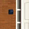 Blauwe bloemen - Sierlijk Naambord Vierkant klein -sfeer3-XS