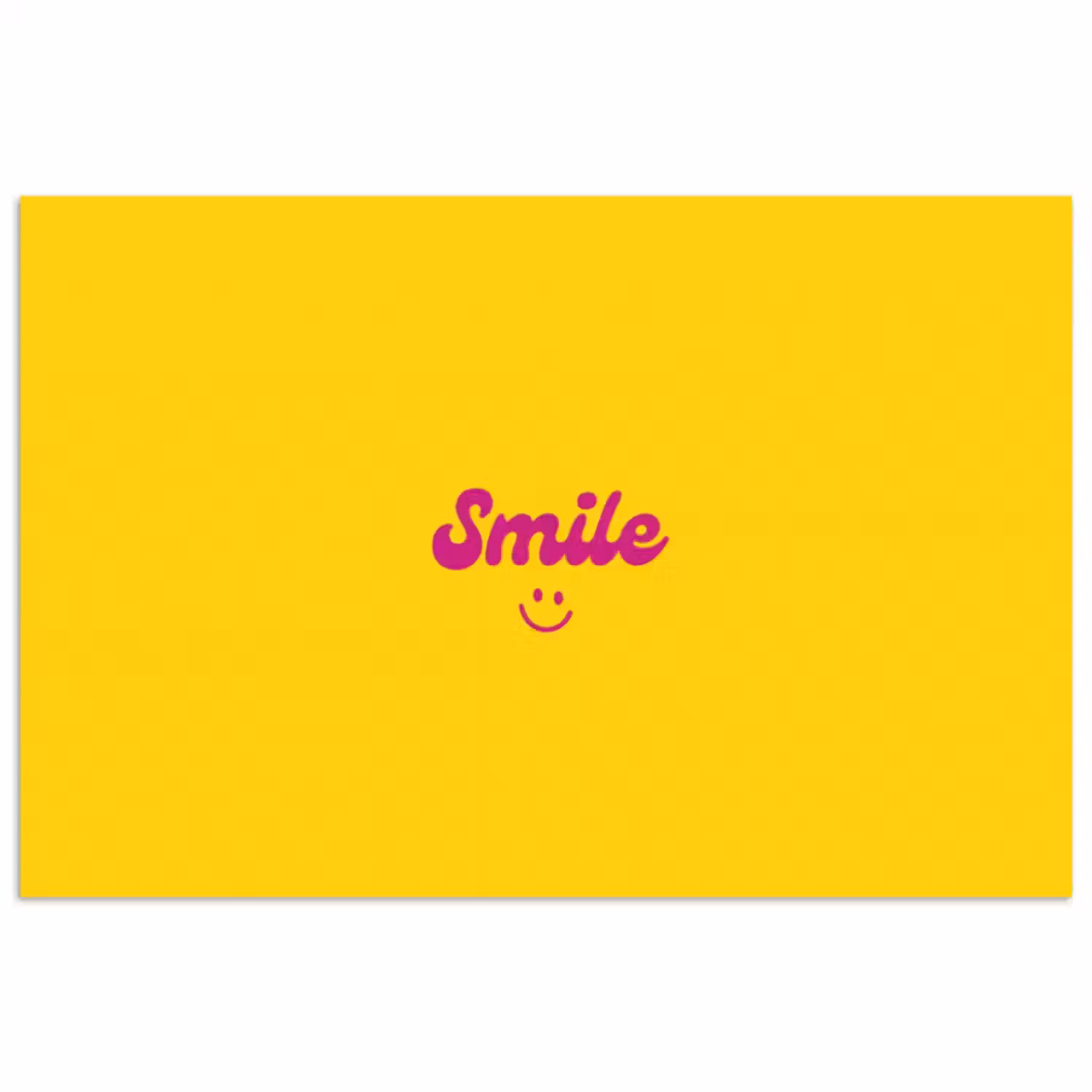Poster - Smile - Geel - Roze