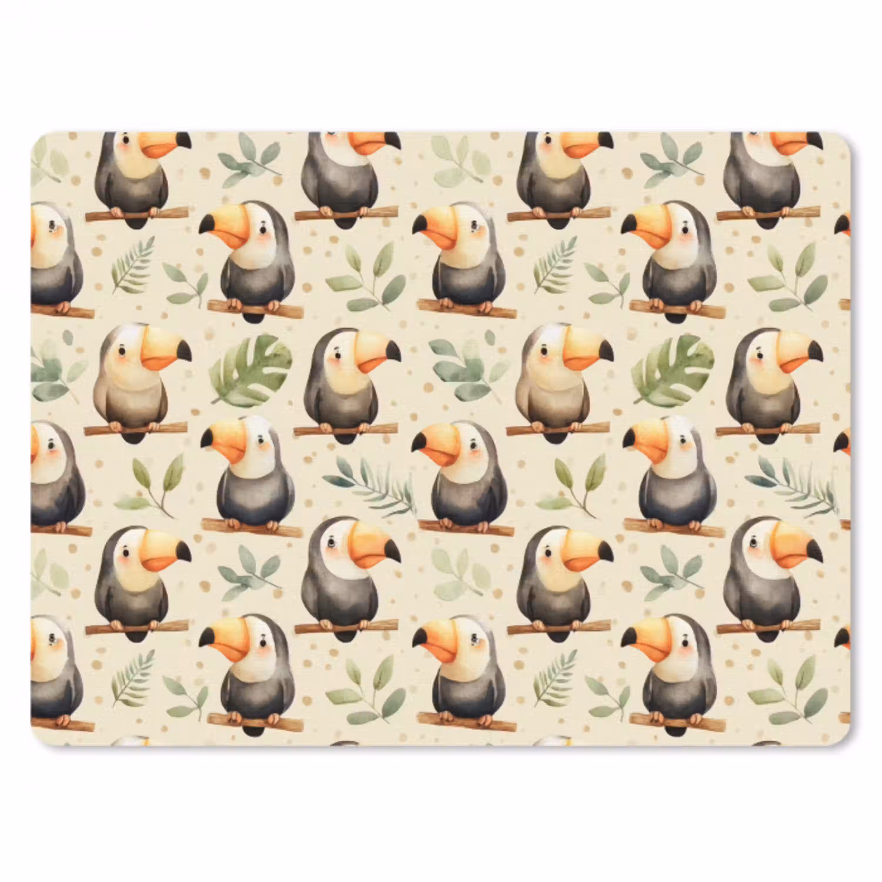 Toekans - Exotisch - Kleurrijk muismat rubber klein 262 -3d