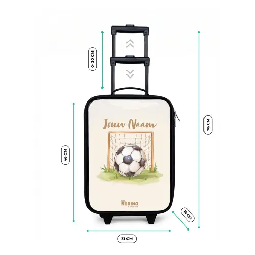Voetbal in een goal Kinderkoffer - Zwart klein -productfoto_formaten