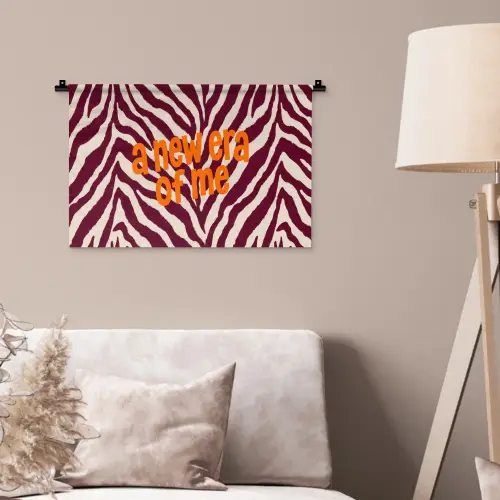 New era - Bordeaux - Zebraprint Wandkleed katoen klein -sfeer4