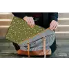 Landelijk - Bloemen -  Groen laptophoes neopreen klein 279 -tas