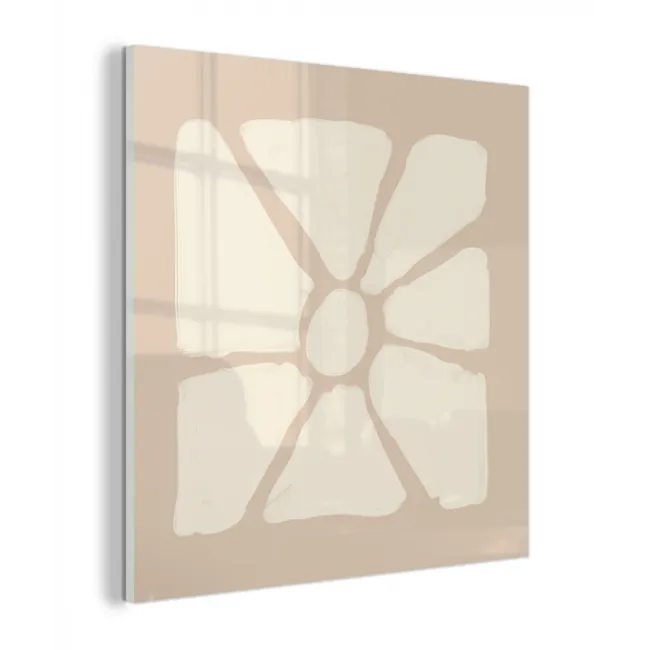 Bloemen - Pastel - Beige - Kunst plexiglas 5mm klein -z3d