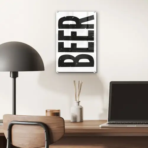 Bier - Japandi - Decoratie - Zwart plexiglas 5mm klein -sfeer6