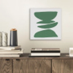 Abstract - Groen - Vormen - Modern aluminium wit klein -sfeer1