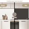 Grijs - Kleuren - Effen keuken achterwand 2 middel 871 -voor-na2_NL