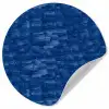 Verf - Strepen - Blauw Wandcirkel behangsticker klein 186 -3d