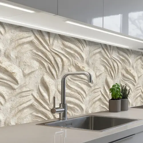 Textuur - Reliëf - Beige keuken achterwand 2 middel 871 -3d_schuin