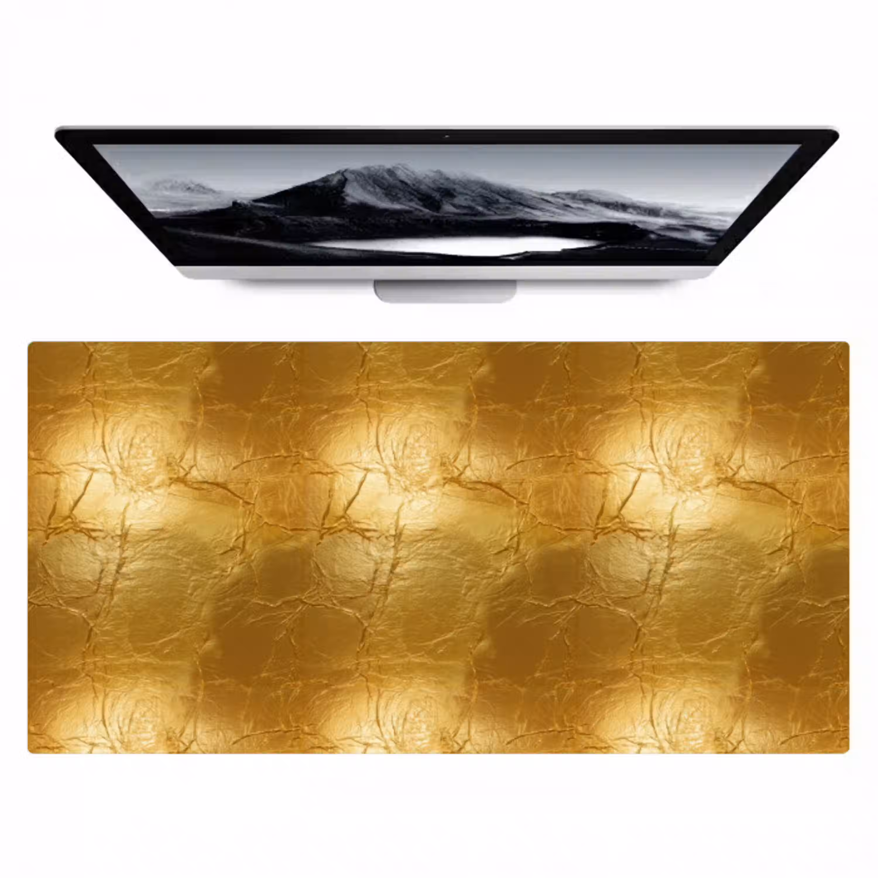 Bladgoud - Vintage - Textuur - Warm Goud Muismat XXL klein 681 -zzz3d