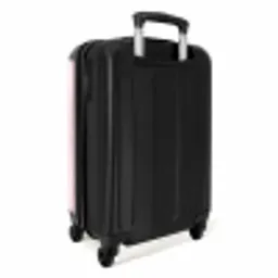 Roze rollerflamingo NBS - Handbagage koffer - Unisex middel -achterkant
