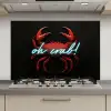 Krab - Rood - Neon - Quote keuken achterwand spatscherm klein -3d_website