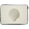 Schelp - Minimalistisch - Wit laptophoes neopreen klein -zkaufland3dotto