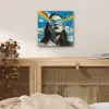 Vrouw - Bril - Regenboog - Wolken aluminium wit klein -sfeer3